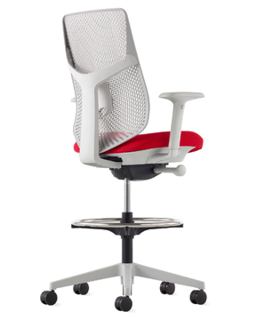 VERUS - Height-adjustable resin office stool with footrest by Herman Miller - view 3